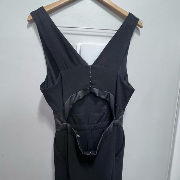 Dynamite Black Mixed Media Back Cutout Jumpsuit Size Medium - Picture 4 of 8